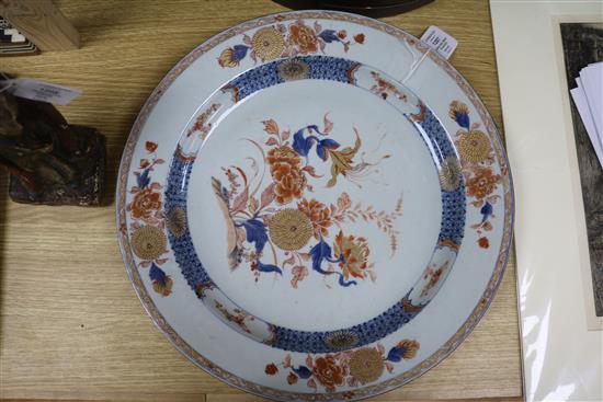 A Chinese Qianlong Imari pattern charger